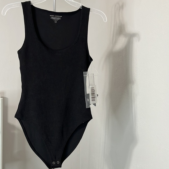 NWT Good American The Feel Good Bodysuit Black Size S - Picture 3 of 12